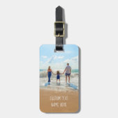 Aangepast Bagagelabel voor fototekst - Uw eigen on (Voorkant verticaal)