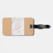Aangepast bagagelabel voor Gold Leaf White marble  (Achterkant horizontaal)