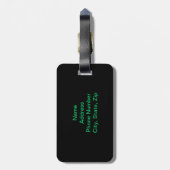 Aangepast Bagagelabel voor groene vlam (Achterkant verticaal)