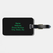 Aangepast Bagagelabel voor groene vlam (Achterkant horizontaal)