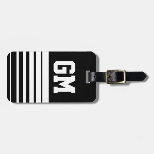 Aangepast bagagelabel voor het eerste monogram voo (Voorkant horizontaal)