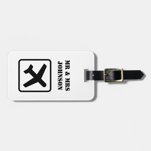 Aangepast bagagelabel voor het reizen met Mr en Mr (Voorkant horizontaal)