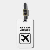 Aangepast bagagelabel voor het reizen met Mr en Mr (Voorkant verticaal)