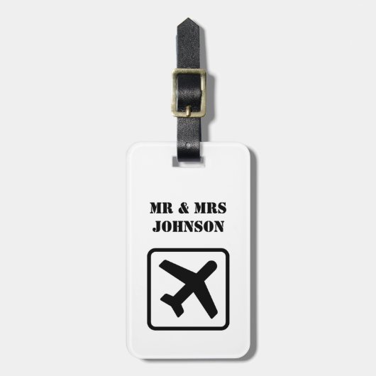 Aangepast bagagelabel voor het reizen met Mr en Mr (Voorkant verticaal)