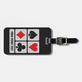 Aangepast bagagelabel voor kaartspeler