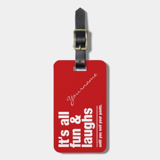 Aangepast bagagelabel voor kleuren binnen FUN & LA (Voorkant verticaal)