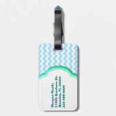 Aangepast Bagagelabel voor kleurenschildpad (Achterkant verticaal)