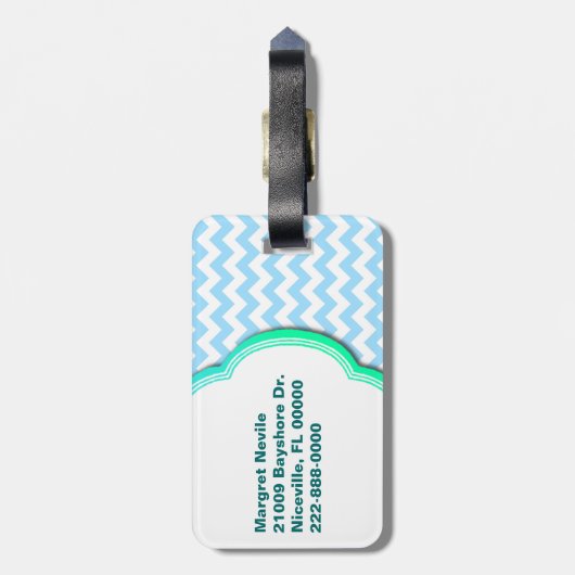 Aangepast Bagagelabel voor kleurenschildpad (Achterkant verticaal)