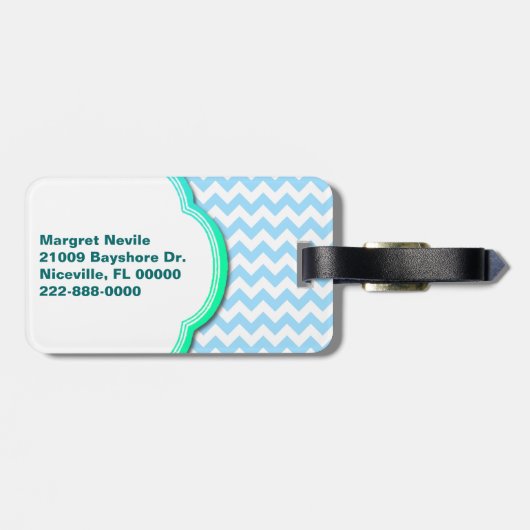 Aangepast Bagagelabel voor kleurenschildpad (Achterkant horizontaal)