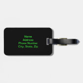 Aangepast Bagagelabel voor kleurrijke vlinder (Achterkant horizontaal)