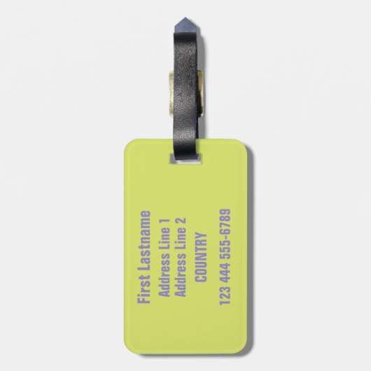 Aangepast bagagelabel voor kleurrijke vredesgebare (Achterkant verticaal)