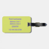 Aangepast bagagelabel voor kleurrijke vredesgebare (Achterkant horizontaal)