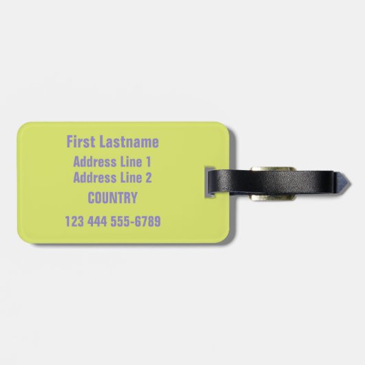 Aangepast bagagelabel voor kleurrijke vredesgebare (Achterkant horizontaal)