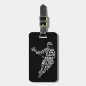 Aangepast Bagagelabel voor Lacrosse Player Word Ar