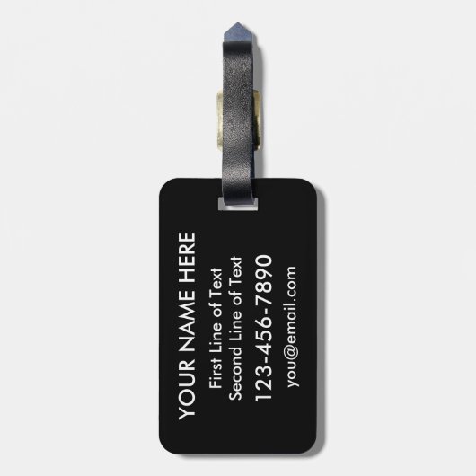 Aangepast Bagagelabel voor Lacrosse Player Word Ar (Achterkant verticaal)