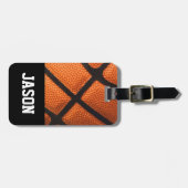 Aangepast Bagagelabel voor Masculine Basketball (Voorkant horizontaal)