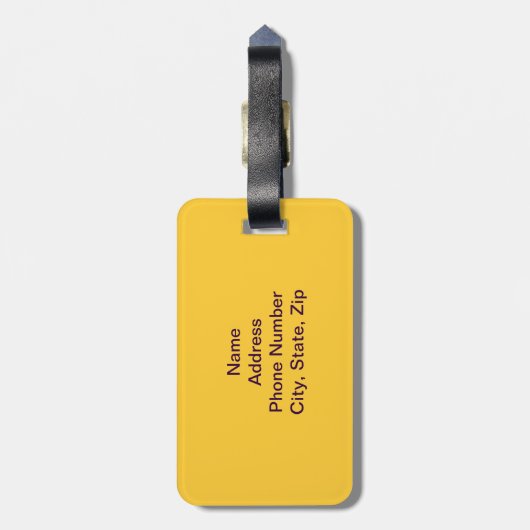 Aangepast Bagagelabel voor ongewijzigd Roos (Achterkant verticaal)