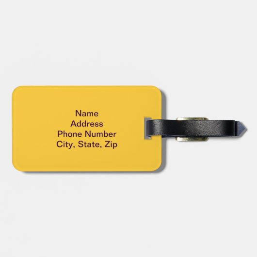 Aangepast Bagagelabel voor ongewijzigd Roos (Achterkant horizontaal)