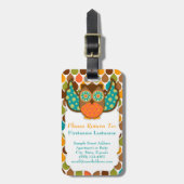 Aangepast Bagagelabel voor Owl Boheme (Voorkant verticaal)