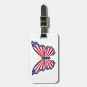 Aangepast Bagagelabel voor patriottische vlinder (Voorkant verticaal)