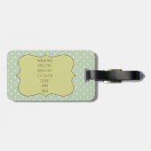 Aangepast Bagagelabel voor pooldots en stripes (Achterkant horizontaal)