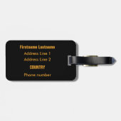 Aangepast bagagelabel voor regenboogChevron (Achterkant horizontaal)