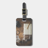 Aangepast bagagelabel voor reisavontuur met Vintag (Voorkant verticaal)