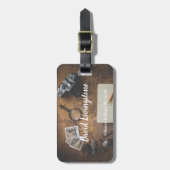 Aangepast bagagelabel voor reisavontuur met Vintag (Voorkant verticaal)