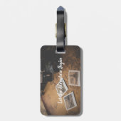 Aangepast bagagelabel voor reisavontuur met Vintag (Achterkant verticaal)