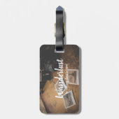 Aangepast bagagelabel voor reisavontuur met Vintag (Achterkant verticaal)