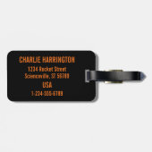 aangepast bagagelabel voor Rocket Scientist (Achterkant horizontaal)