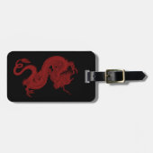 Aangepast Bagagelabel voor rode drakenhoek (Voorkant horizontaal)