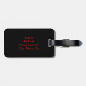 Aangepast Bagagelabel voor rode drakenhoek (Achterkant horizontaal)