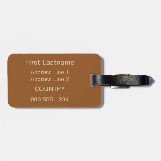 Aangepast bagagelabel voor startkat (Achterkant horizontaal)