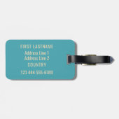 Aangepast bagagelabel voor tekst voor persoonlijke (Achterkant horizontaal)