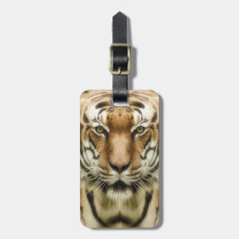 Aangepast bagagelabel voor Tiger close-up