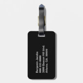 Aangepast Bagagelabel voor zwart en kobalt blauw g (Achterkant verticaal)