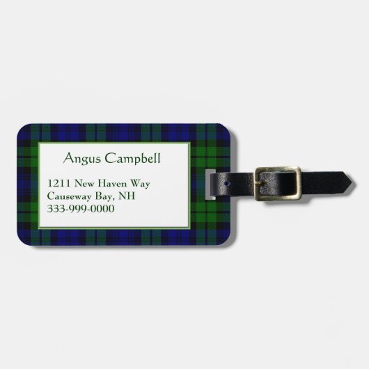 Aangepast Bagagelabel voor zwart horlogebrandje (Voorkant horizontaal)