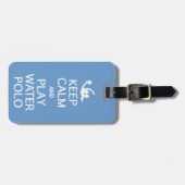 Aangepast bagagelabel waterpologe houden (Voorkant horizontaal)