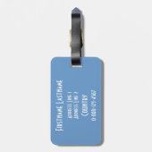 Aangepast bagagelabel waterpologe houden (Achterkant verticaal)