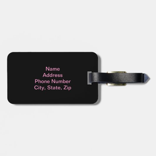 Aangepast Bagagelabel Wilde Rozen (Achterkant horizontaal)