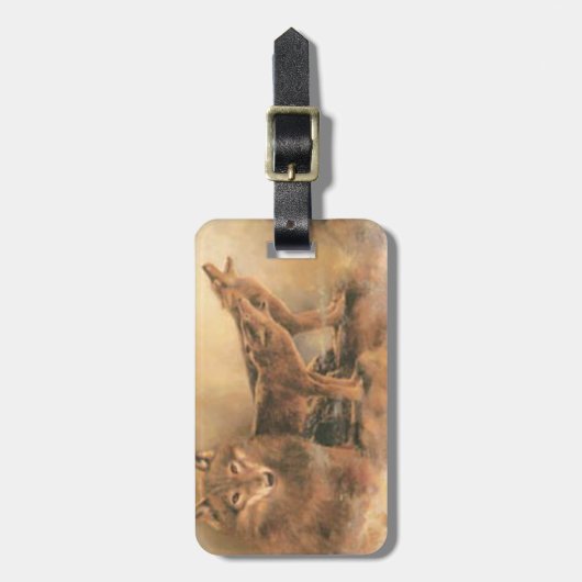 Aangepast Bagagelabel Wolven (Voorkant verticaal)