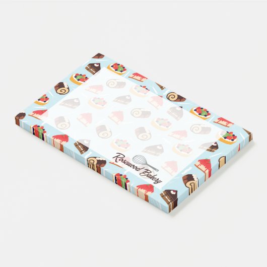 Aangepast Bakkerij Dessert Design Post-it® Notes (Schuin)