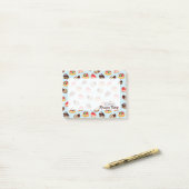 Aangepast bakkerij dessert ontwerp post-it® notes (Op bureau)
