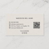 Aangepast Bakkerij Monogram Logo QR Banketbakker Visitekaartje (Achterkant)