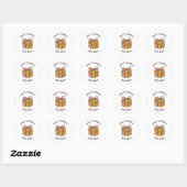 Aangepast bakkerijlabelsticker | Cottage Bow Bake Ronde Sticker (Vel)