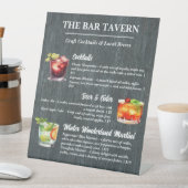 Aangepast balkmenu reclamebord met voetstuk (Insitu)