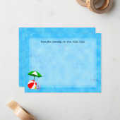 Aangepast balkpatroon en poolhuls notitiekaartje (Voorkant / Achterkant in situ)