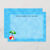 Aangepast balkpatroon en poolhuls notitiekaartje (Voorkant / Achterkant)