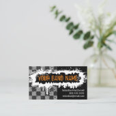 Aangepast Band Biz Card Punk Rock Musicus Visitekaartje (Staand voorkant)